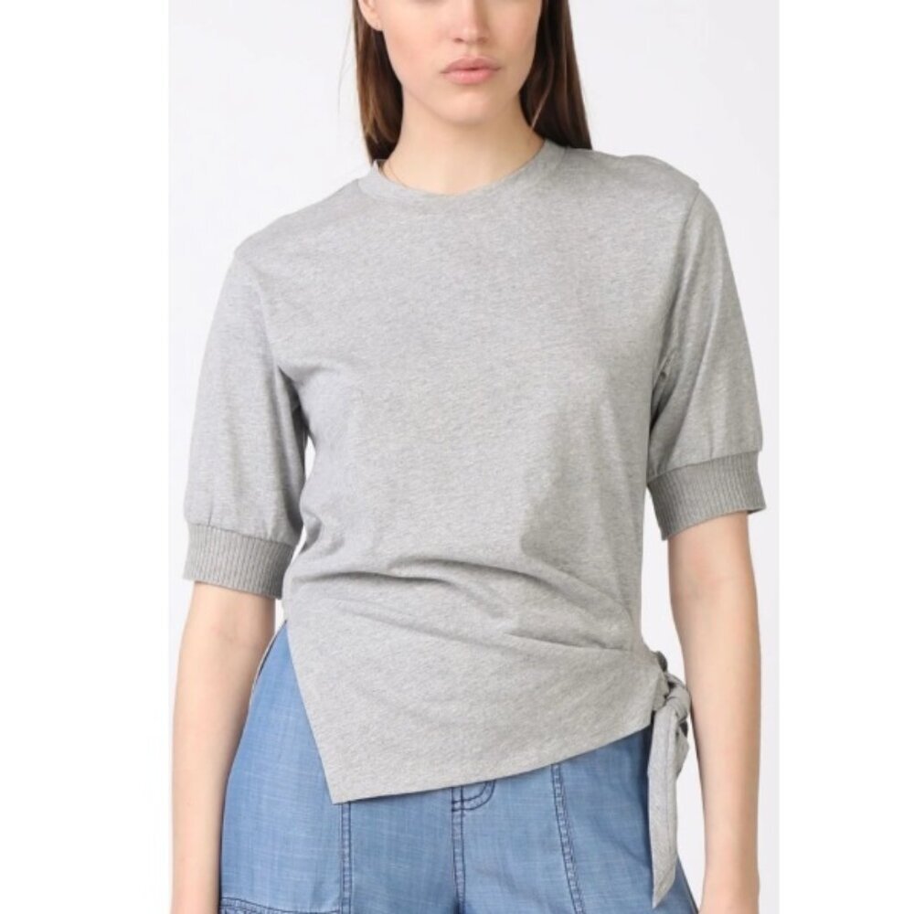 Current Air Short Sleeve Side Tee‎ Crew Neck Tee Grey Medium